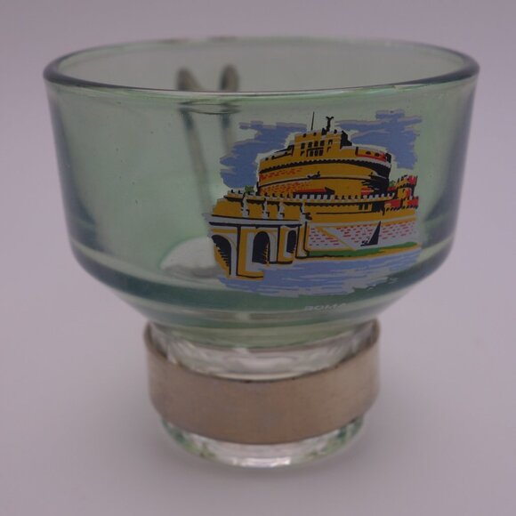 Set of Six(6) Roma Scene Glass Cups with Metal Handles - Picture 6 of 14